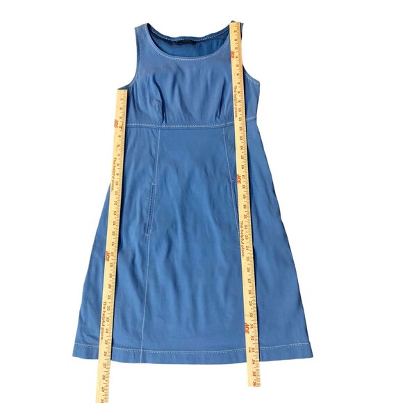 Elie Tahari Dress Womens XS Used Blue Linen Blend - Picture 15 of 16